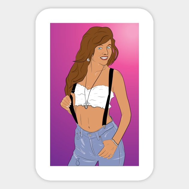 Kelly Kapowski - Saved by the Bell Sticker by slice_of_pizzo
